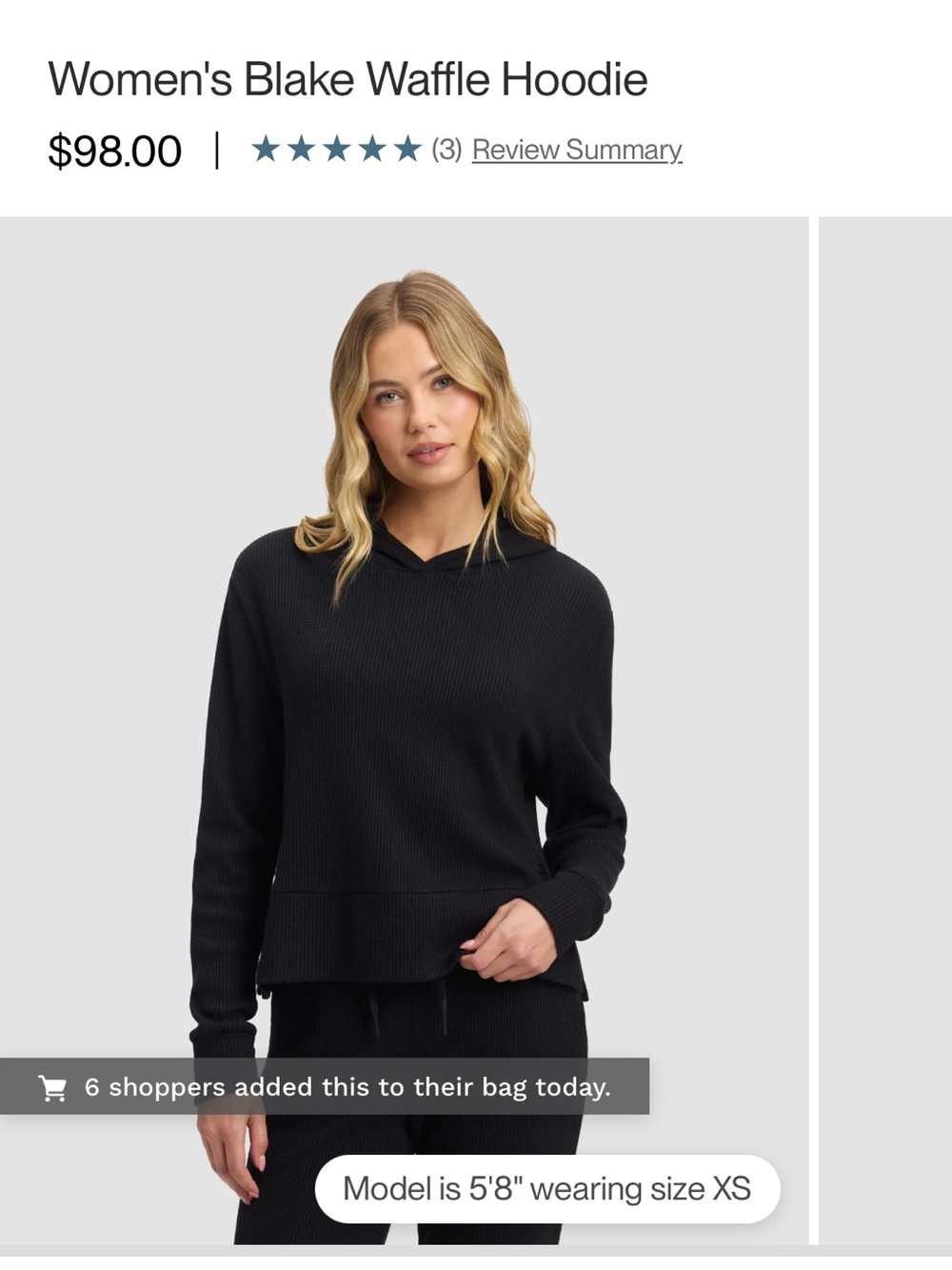Cozy Earth Blake Waffle Hoodie